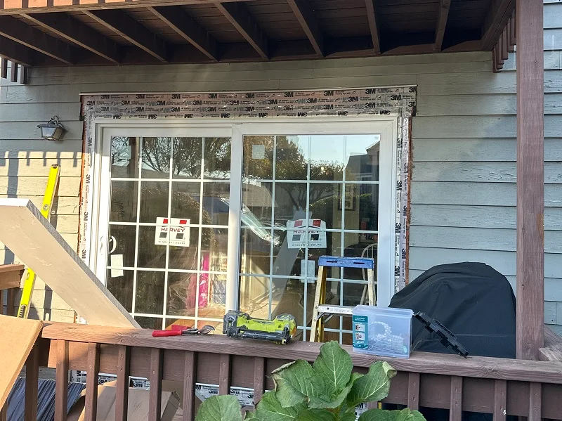 Patio door properly flashed